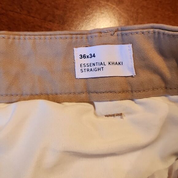Gap Khaki Essentials Straight Leg Chino Pants, 36 X 34, Tan - Picture 4 of 9